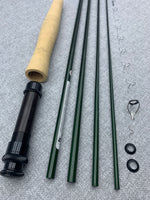 Fly Rod Building Kit With 4 Piece, 7' 6", 4 Weight Olympic Green RAINSHADOW UNITY Blank.