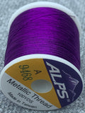 Alps Metallic Rod Wrapping Thread - Purple. Size A.