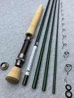 Fly Rod Building Kit With 4 Piece, 9' 0", 6 Weight Olympic Green RAINSHADOW UNITY Blank.