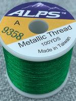 Alps Metallic Rod Wrapping Thread - Green. Size A.