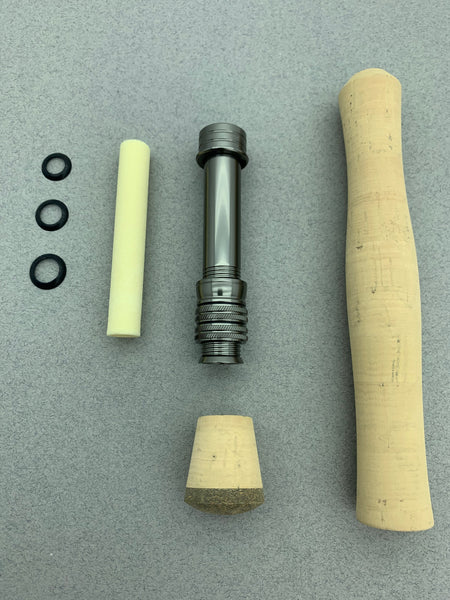 cork fly rod reel seat FORECAST Premium 7-10 Weight Fly Rod Handle Kit with Super Grade Cork and Double Lock Ring Reel Seat