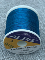 Alps Metallic Rod Wrapping Thread - Turkey Blue. Size A.