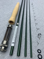 Fly Rod Building Kit With 4 Piece, 8' 6", 4 Weight Olympic Green RAINSHADOW UNITY Blank.