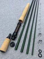 Fly Rod Building Kit With 4 Piece, 9' 0", 5 Weight Olympic Green RAINSHADOW UNITY Blank.