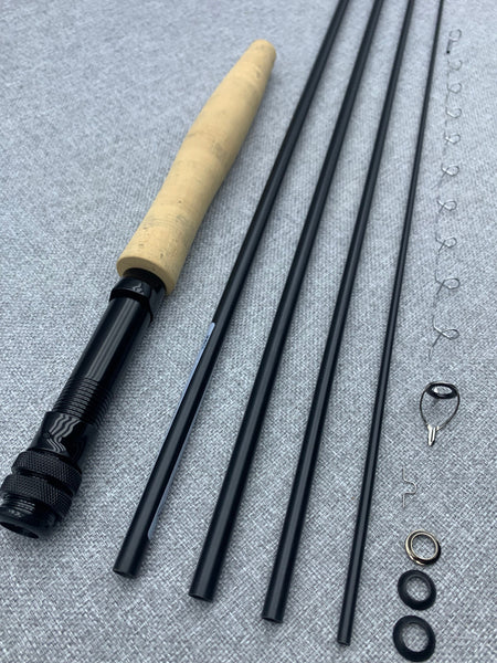 Fly Rod Building Kit With 4 Piece 9' 0 4 Weight Satin Black