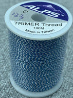 Alps Rod Wrapping Trimmer Thread - Silver/Blue. Size C.