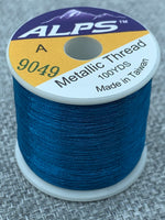 Alps Metallic Rod Wrapping Thread - Turkey Blue. Size A.