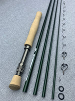 Fly Rod Building Kit With 4 Piece, 9' 0", 8 Weight Olympic Green RAINSHADOW UNITY Blank.