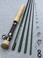 Fly Rod Building Kit With 4 Piece, 9' 0", 5 Weight Olympic Green RAINSHADOW UNITY Blank.