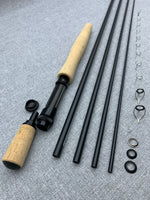 Fly Rod Building Kit With 4 Piece 9' 0 5 Weight Satin Black