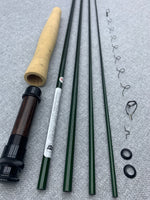 Fly Rod Building Kit With 4 Piece, 7' 6", 4 Weight Olympic Green RAINSHADOW UNITY Blank.