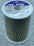 Alps Rod Wrapping Trimmer Thread - Gold/Black. Size C.